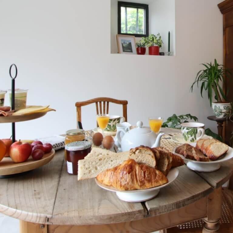 Maison d'hôtes L'Air d'Aspe, petit déjeuner copieux